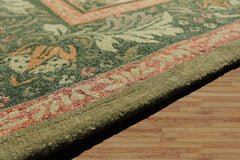 Multi Size Beige Gray Sage Color Hand Hooked William Morris Wool Traditional Oriental Rug