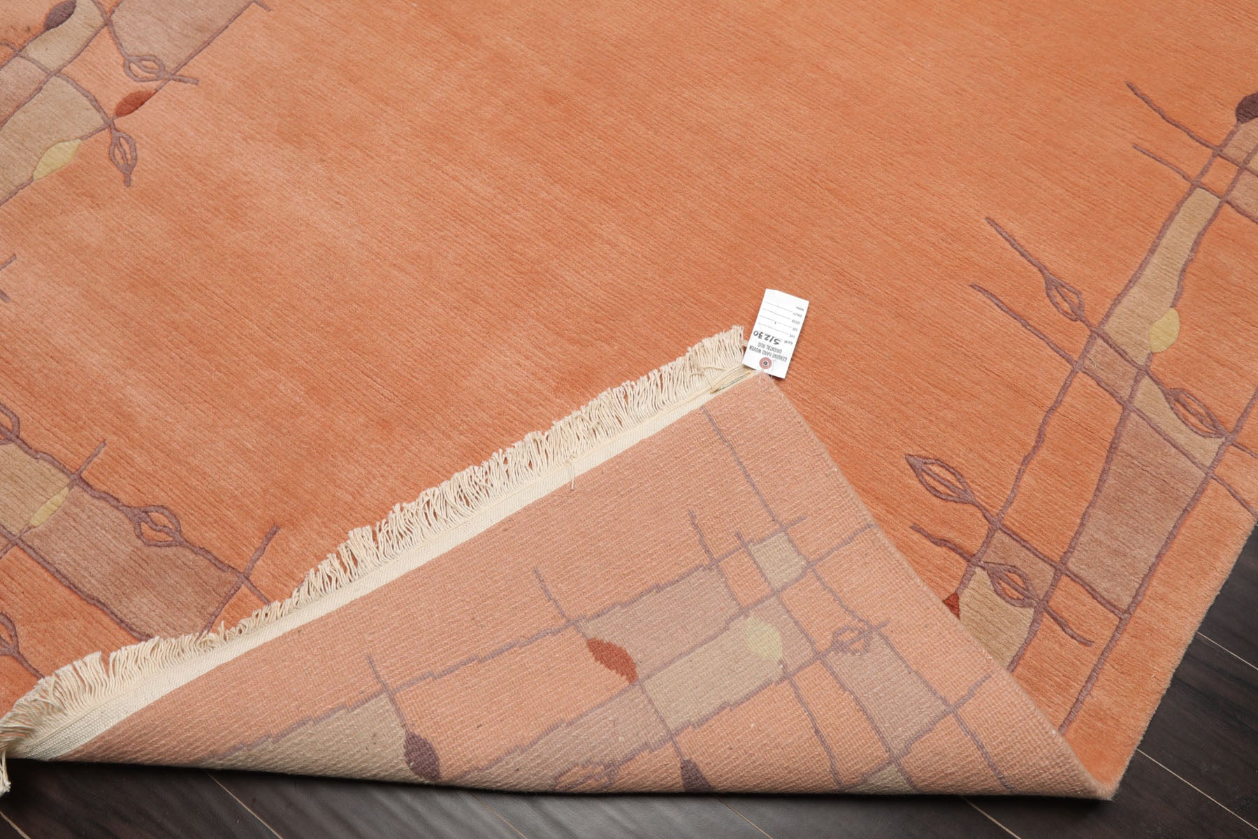 5x8 Blush, Beige, Taupe Color Hand Knotted Tibetan New Zealand Wool Art Deco Oriental Rug
