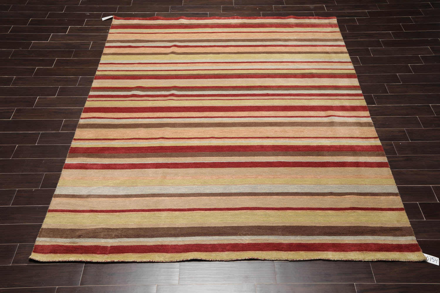 9x12 Rust, Tan, Lime Color Hand Knotted All-Over 100% Wool Modern Oriental Rug