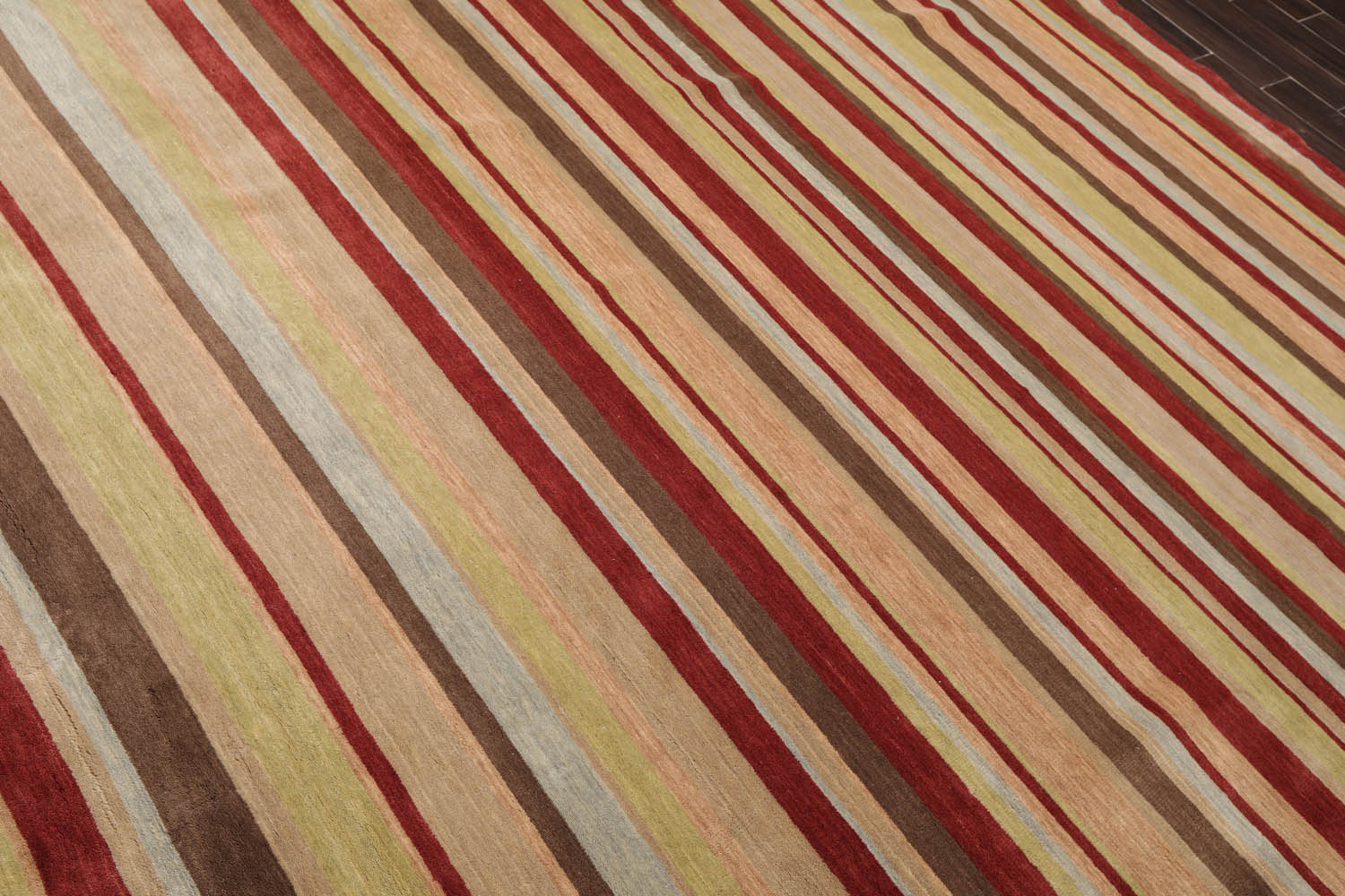 9x12 Rust, Tan, Lime Color Hand Knotted All-Over 100% Wool Modern Oriental Rug