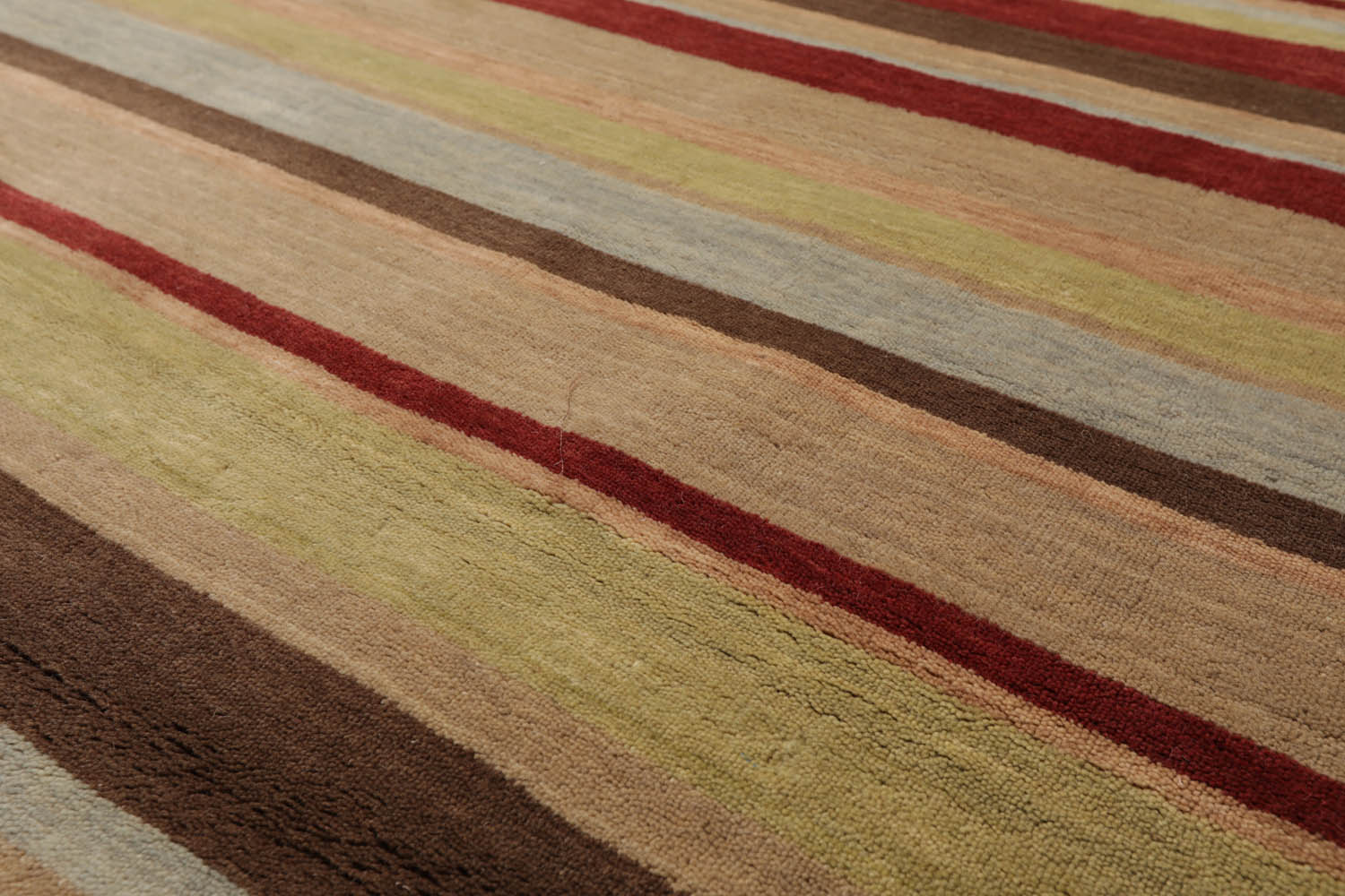 9x12 Rust, Tan, Lime Color Hand Knotted All-Over 100% Wool Modern Oriental Rug