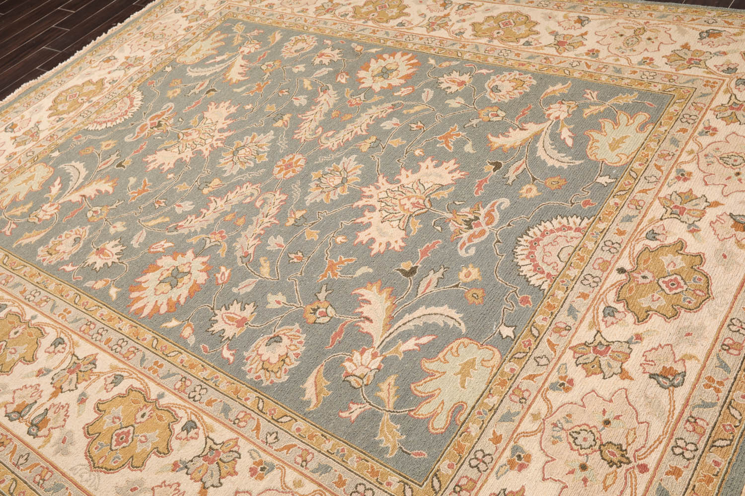 8x10 Slate, Beige, Taupe Color Hand Knotted All-Over 100% Wool Traditional Oriental Rug