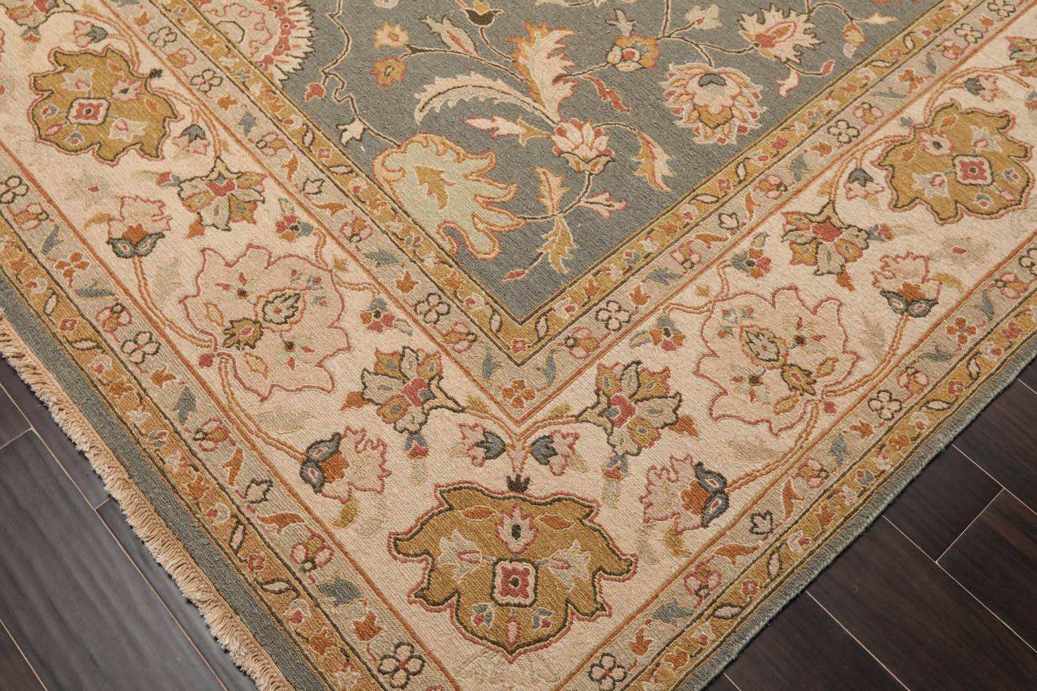 8x10 Slate, Beige, Taupe Color Hand Knotted All-Over 100% Wool Traditional Oriental Rug