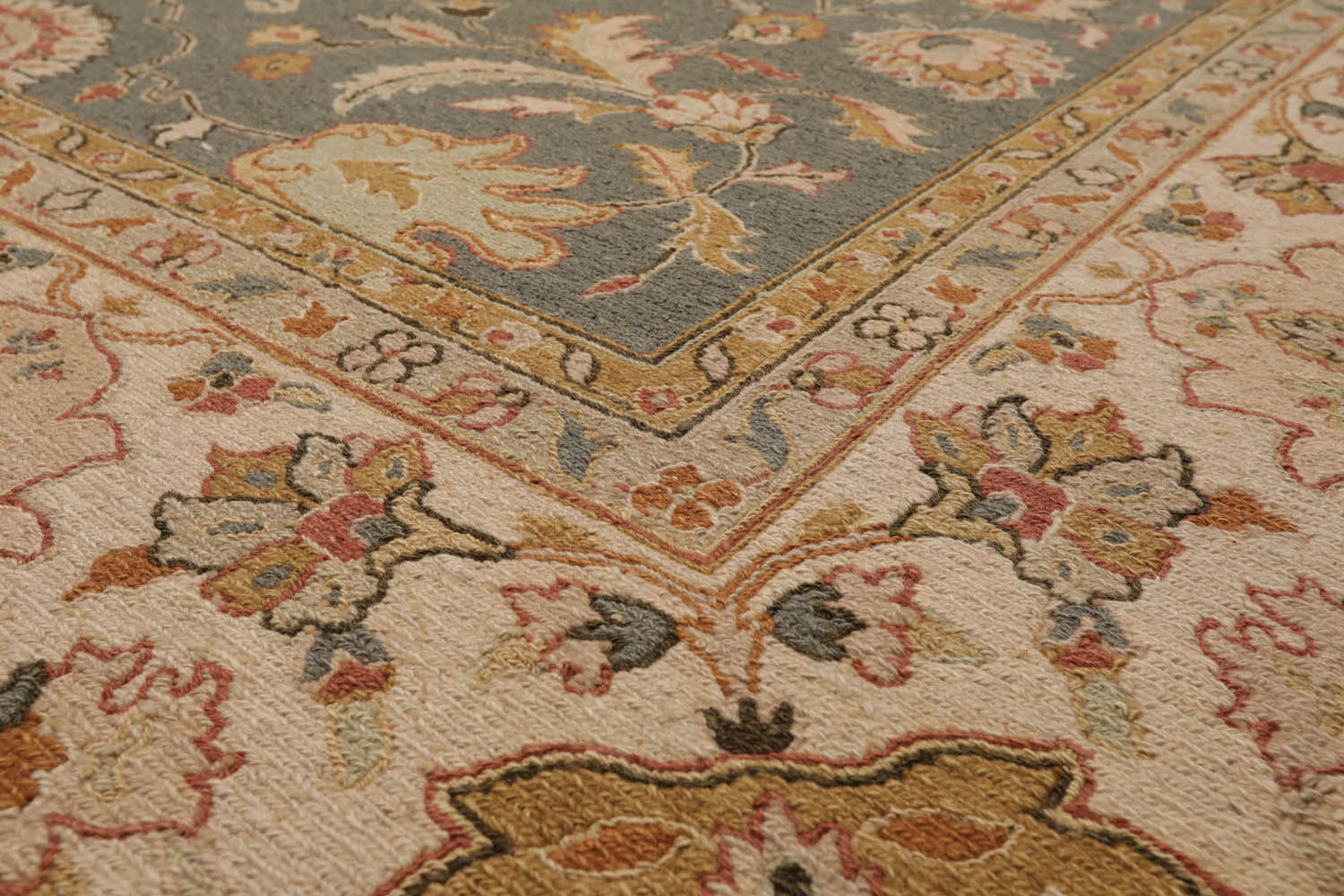 8x10 Slate, Beige, Taupe Color Hand Knotted All-Over 100% Wool Traditional Oriental Rug