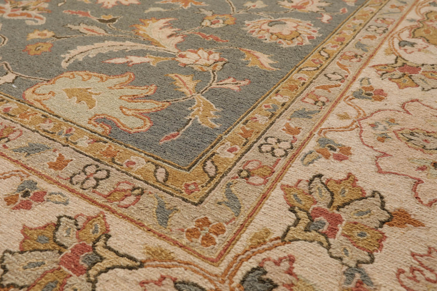 8x10 Slate, Beige, Taupe Color Hand Knotted All-Over 100% Wool Traditional Oriental Rug