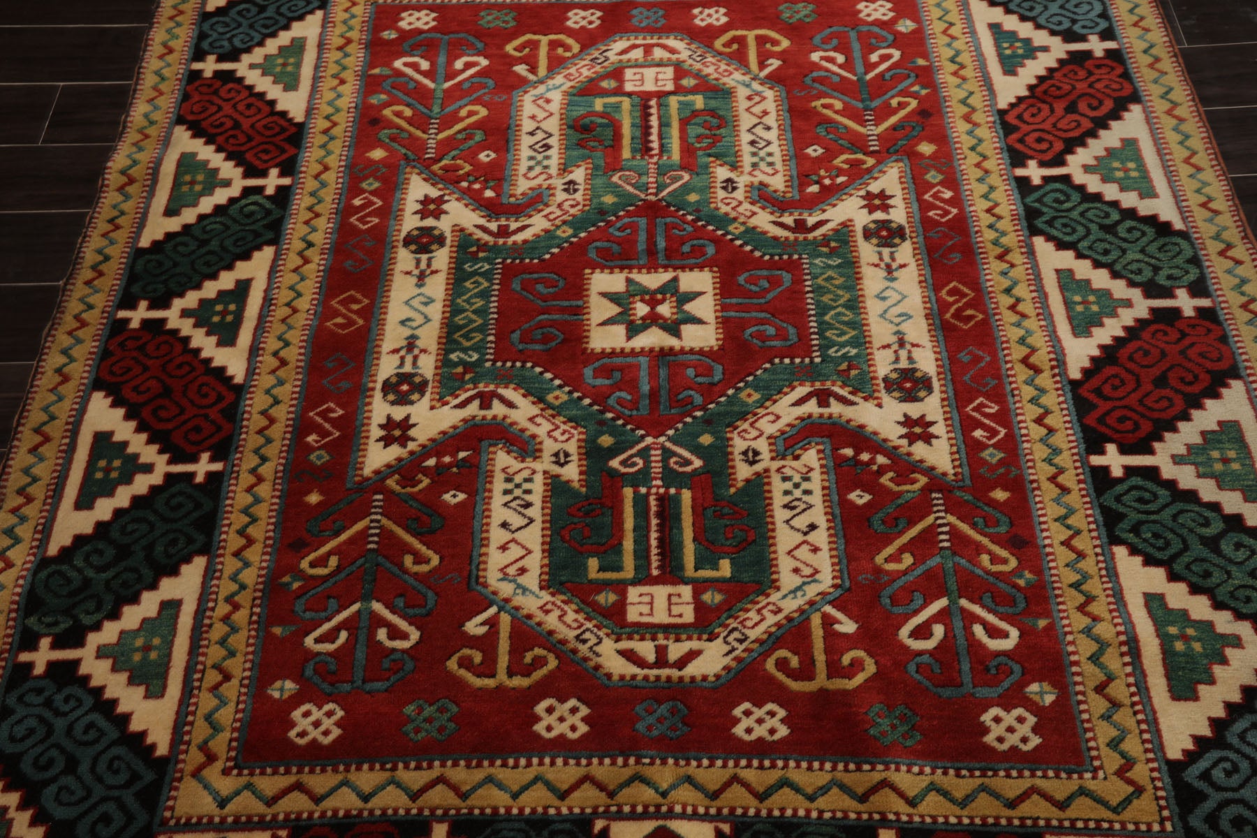 6x7 Rust, Burnt Orange, Beige Color Hand Knotted Oushak Wool Arts & Crafts Oriental Rug