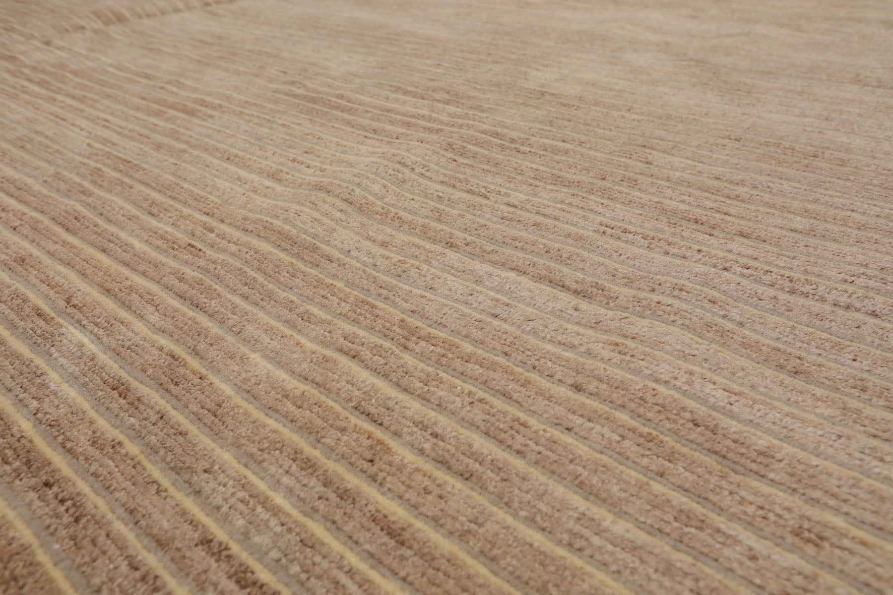 10x14 Beige, Tan, Taupe Color Hand Knotted Tibetan 100% Wool Contemporary Oriental Rug