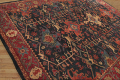 Multi Size Dark Blue Wine Burnt Orange Color Hand Tufted All-Over 100% Wool Arts & Crafts Oriental Rug