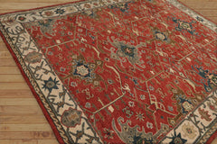 Multi Size Muted Coral Ivory Gray Color Hand Tufted All-Over 100% Wool Arts & Crafts Oriental Rug