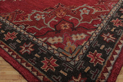 Multi Size Pomegranate Dark Gray Beige Color Hand Tufted All-Over 100% Wool Transitional Oriental Rug