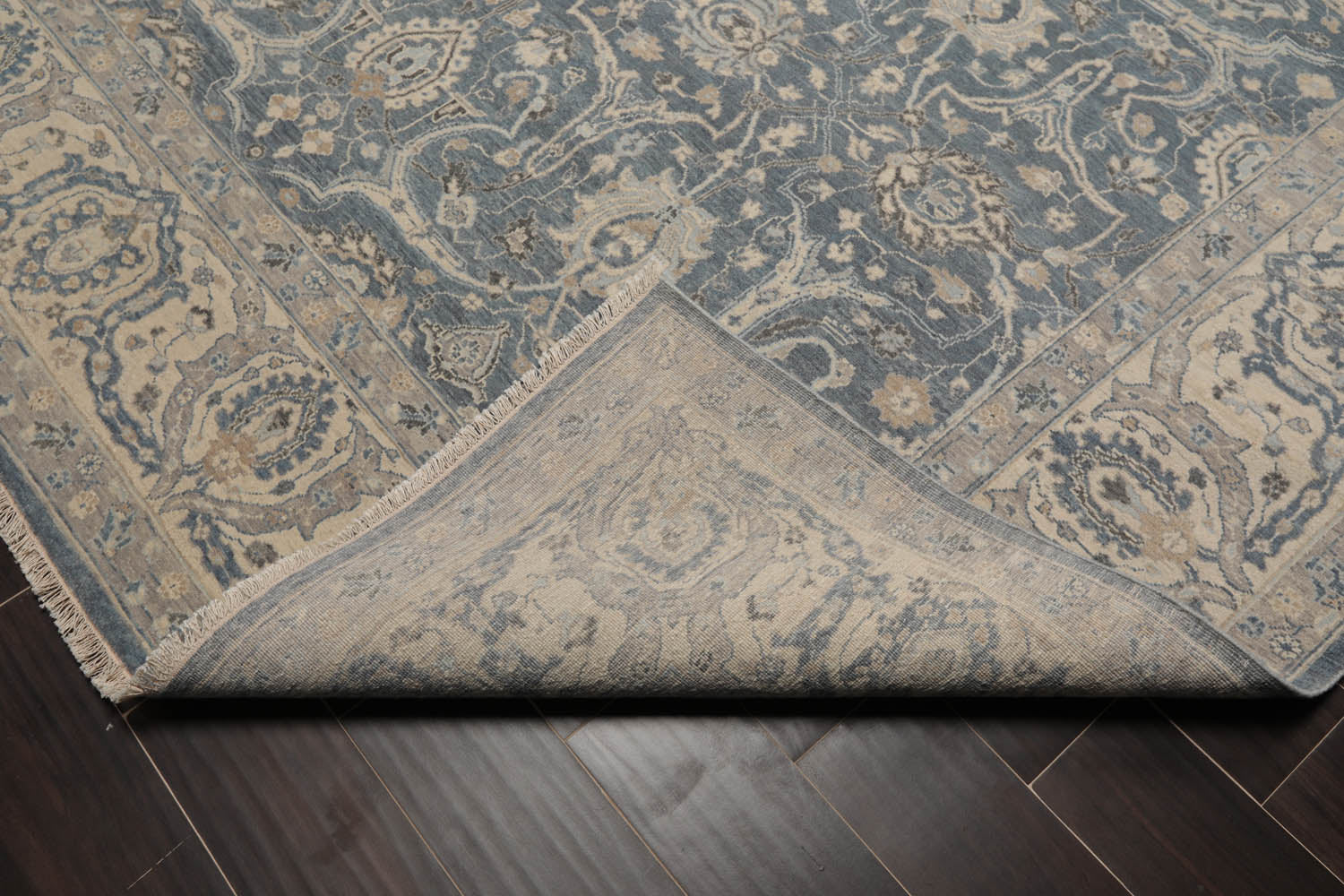 8x10 Slate, Beige, Gray Color Hand Knotted All-Over 100% Wool Traditional Oriental Rug