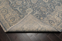 8x10 Slate, Beige, Gray Color Hand Knotted All-Over 100% Wool Traditional Oriental Rug