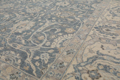 8x10 Slate, Beige, Gray Color Hand Knotted All-Over 100% Wool Traditional Oriental Rug