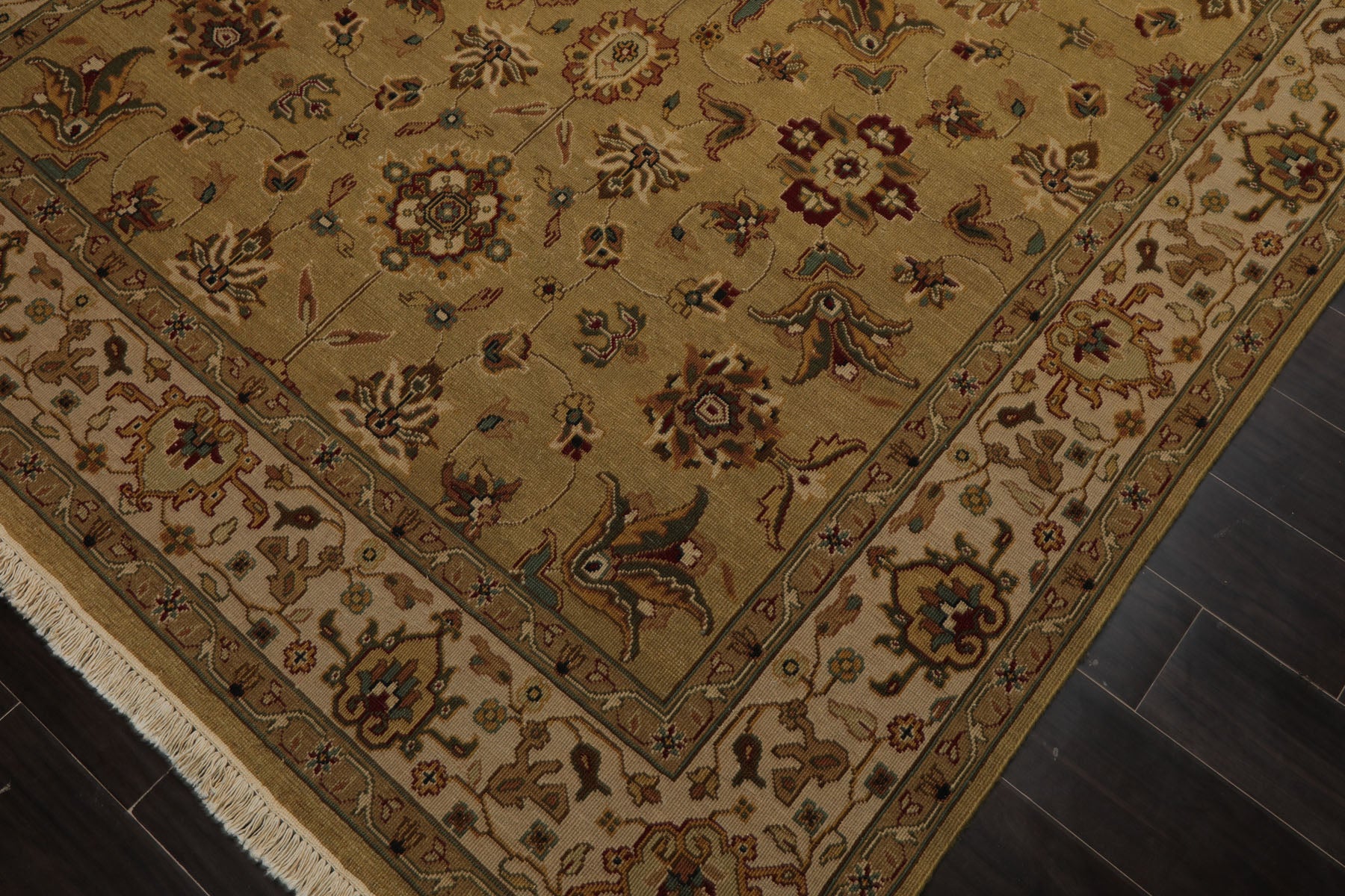 6x9 Khaki, Beige, Tan Color Hand Knotted Nourison Nourmak Wool Traditional Oriental Rug