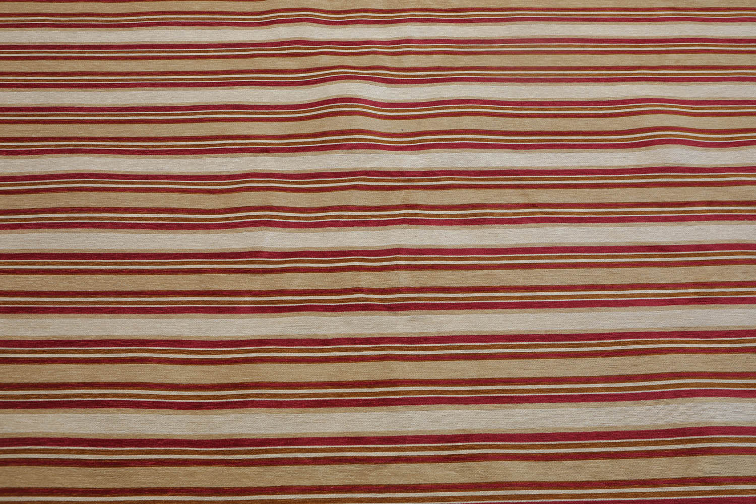 9x12 Beige, Tan, Burgundy Color Machine Made Striped 100% Cotton Traditional Oriental Rug