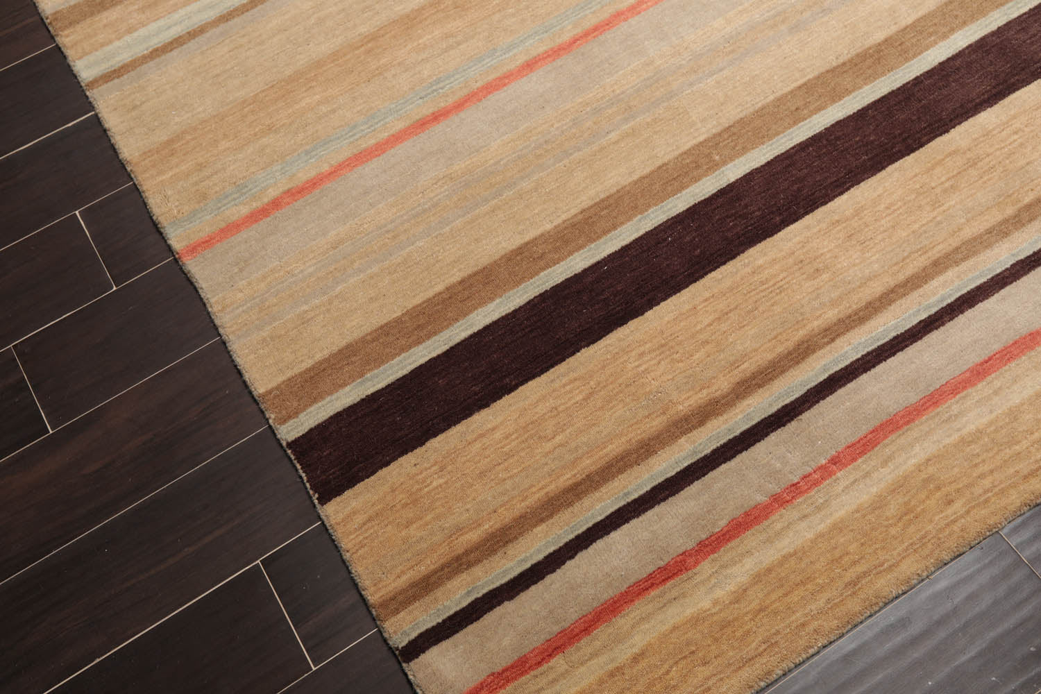 8x10 Beige, Tan, Coral Color Hand Knotted All-Over 100% Wool Modern Oriental Rug