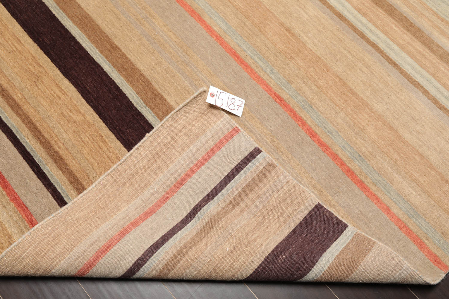 8x10 Beige, Tan, Coral Color Hand Knotted All-Over 100% Wool Modern Oriental Rug