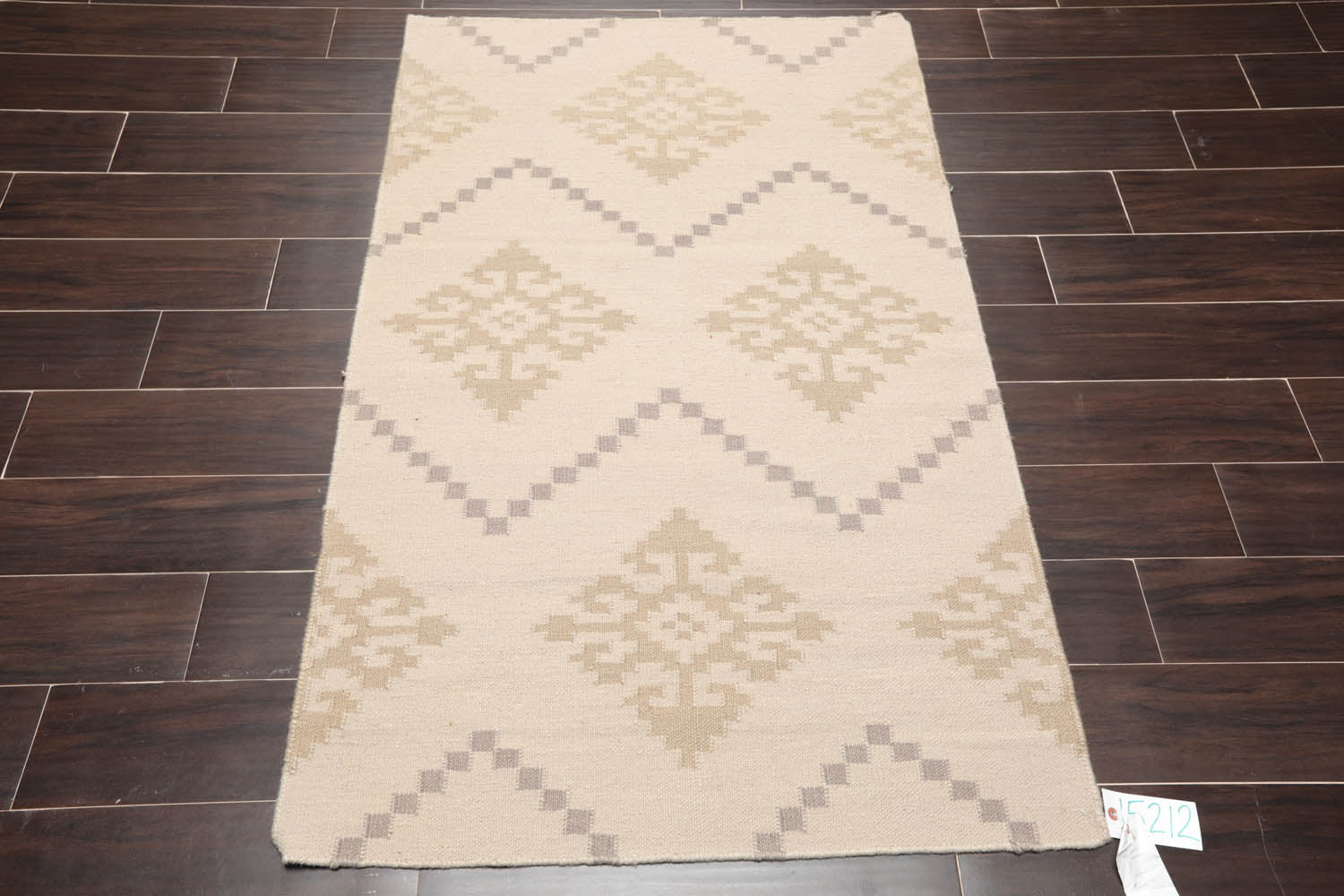 3x5 Beige, Gray, Color Hand Knotted All-Over 100% Wool Modern Oriental Rug
