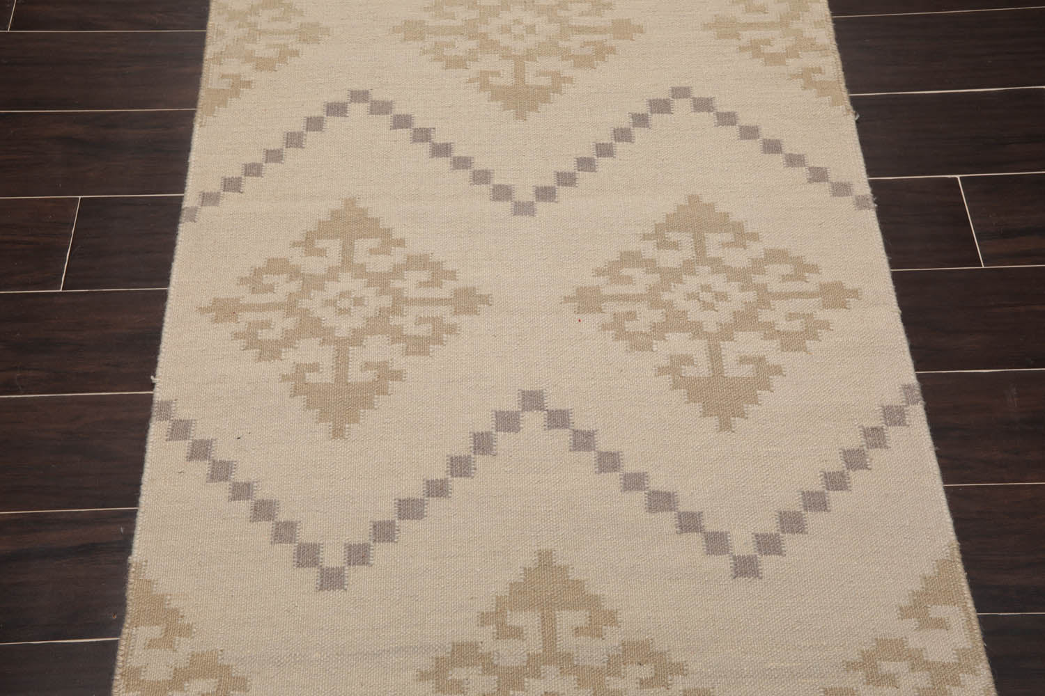 3x5 Beige, Gray, Color Hand Knotted All-Over 100% Wool Modern Oriental Rug