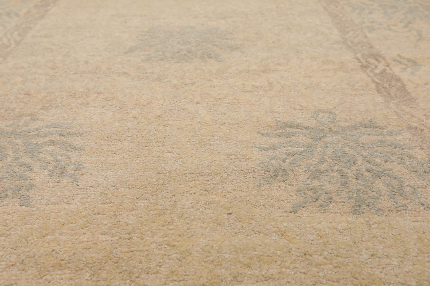 4x6 Beige, Taupe, Slate Color Hand Knotted Floral 100% Wool Transitional Oriental Rug