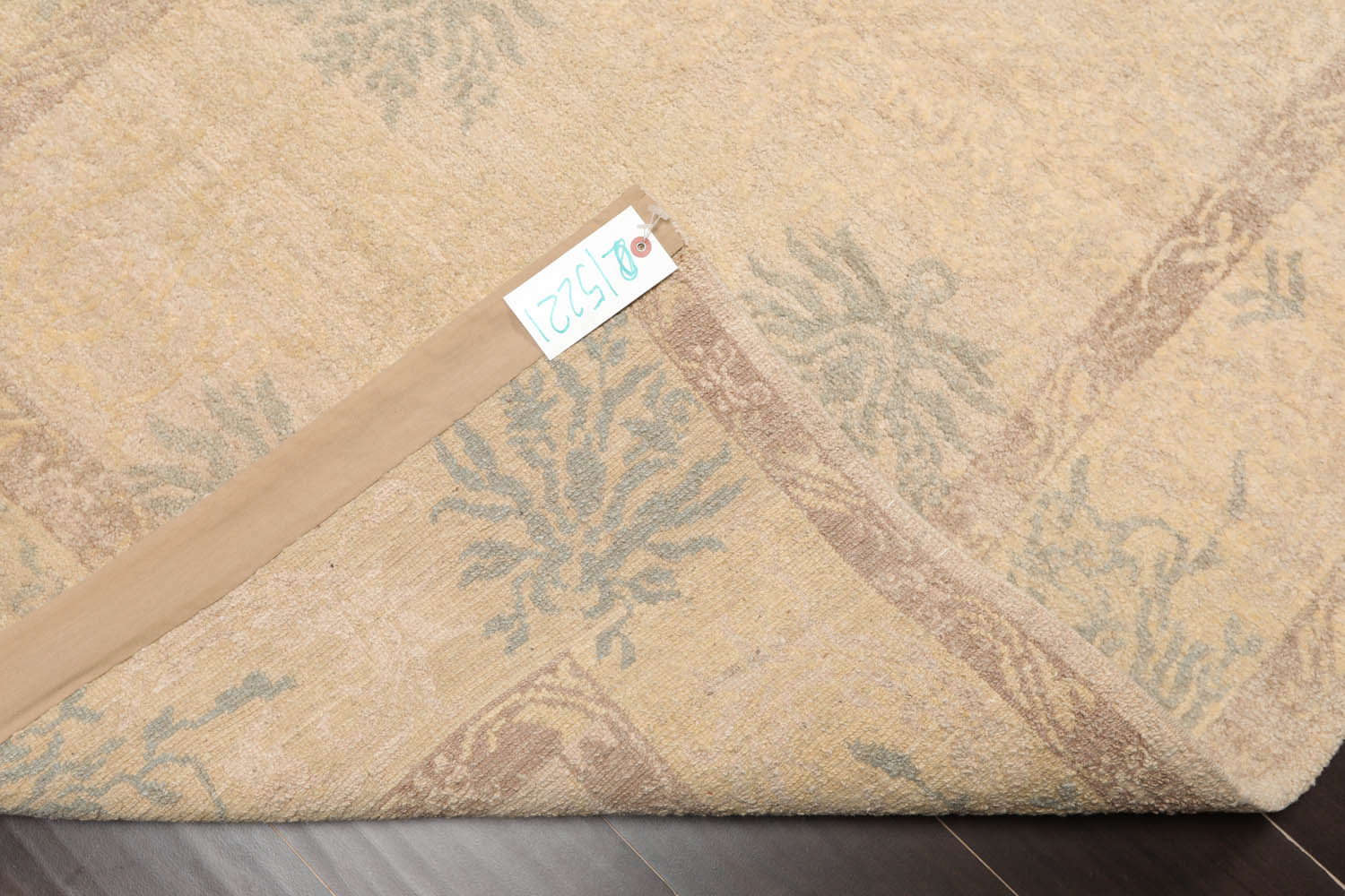 4x6 Beige, Taupe, Slate Color Hand Knotted Floral 100% Wool Transitional Oriental Rug