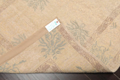 4x6 Beige, Taupe, Slate Color Hand Knotted Floral 100% Wool Transitional Oriental Rug