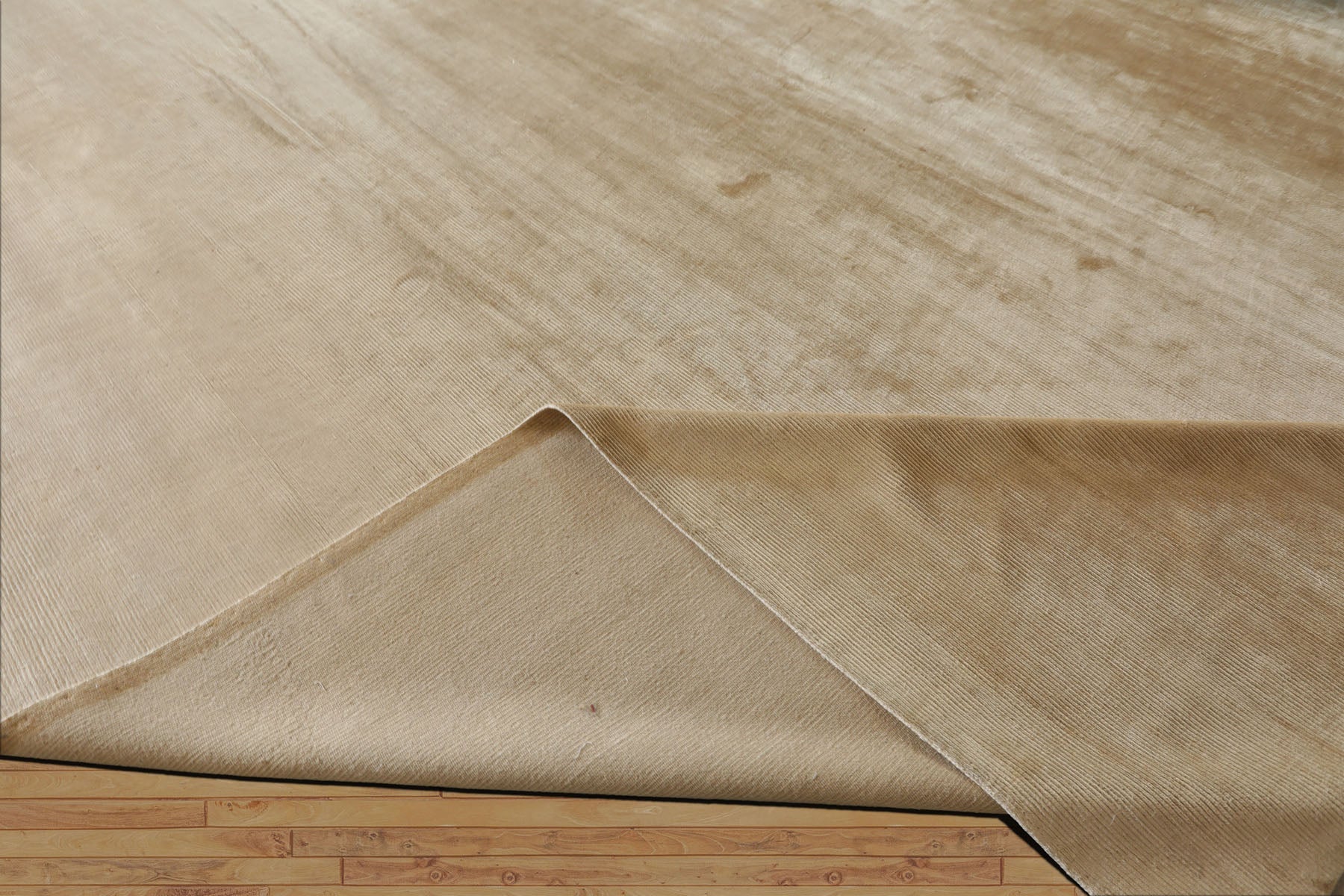 Multi Size Beige Color Hand Knotted Tibetan? Silk Contemporary Oriental Rug