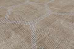 5x7 Gray, , Color Hand Knotted All-Over 100% Viscose Modern Oriental Rug