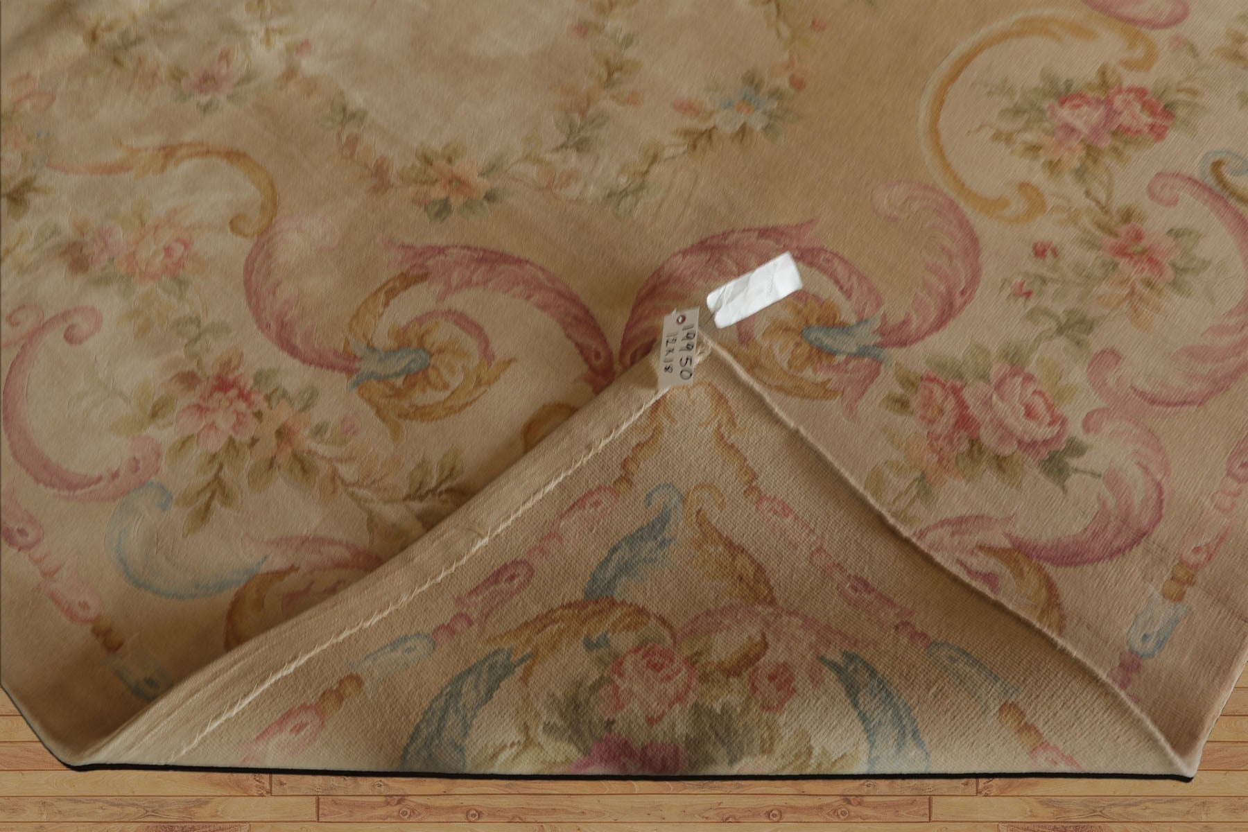12x18 Beige, Rose, Tan Color Hand Knotted Aubusson Savonnerie Silk Traditional Oriental Rug