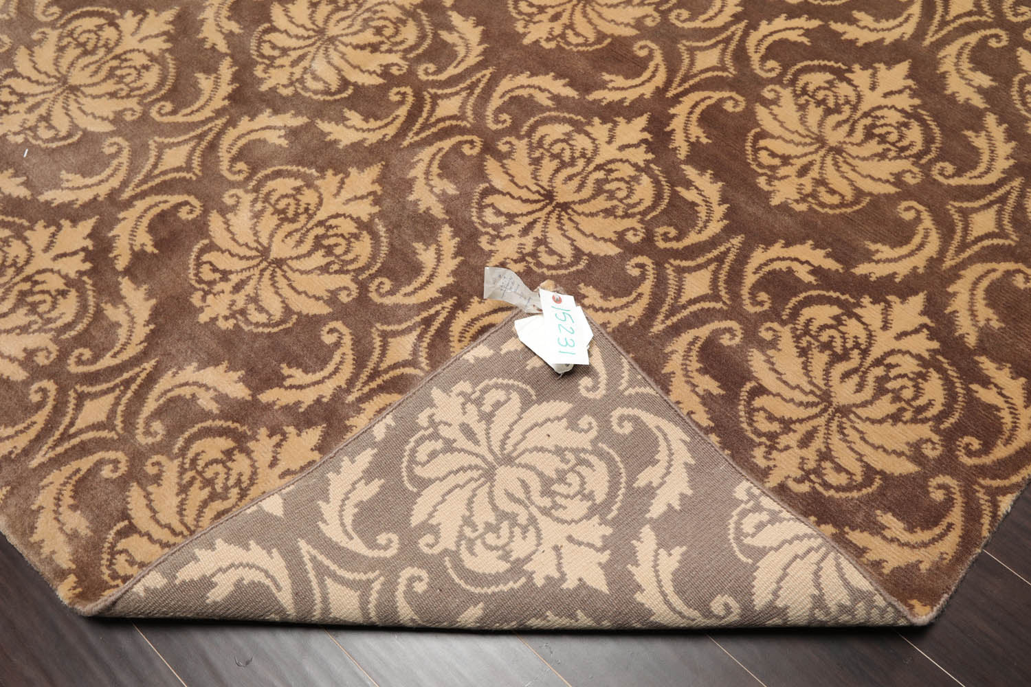 6x9 Brown, Caramel, Color Hand Knotted All-Over 100% Wool Transitional Oriental Rug