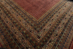 12x18 Rust, Rose, Beige Color Hand Knotted Paisley Wool Traditional Oriental Rug