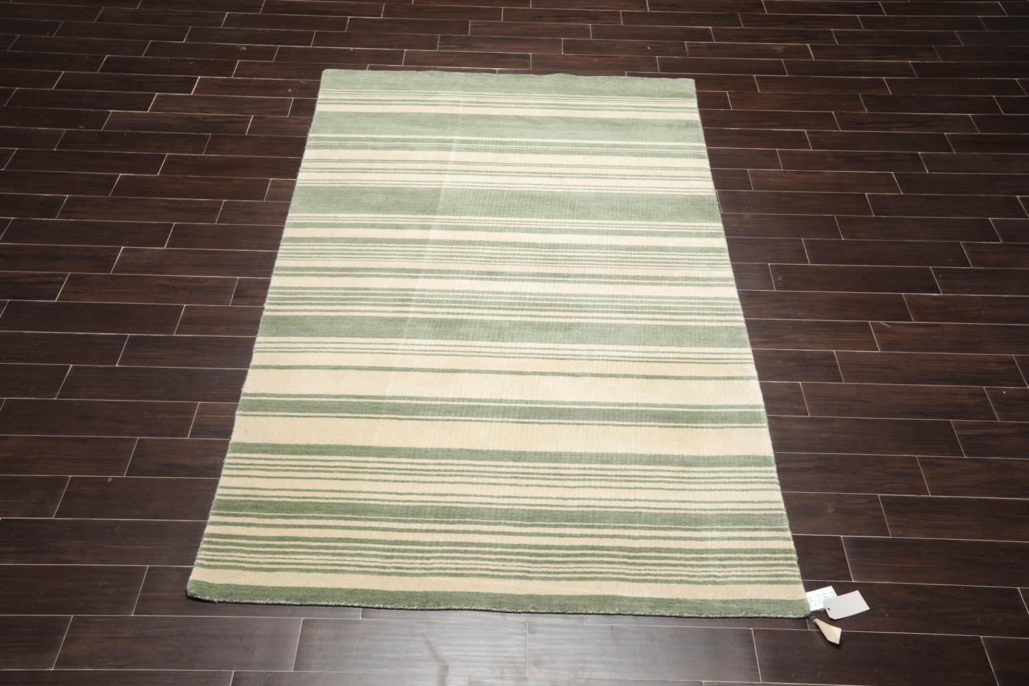 6x9 Beige, Mint, Color Hand Knotted All-Over 100% Wool Modern Oriental Rug