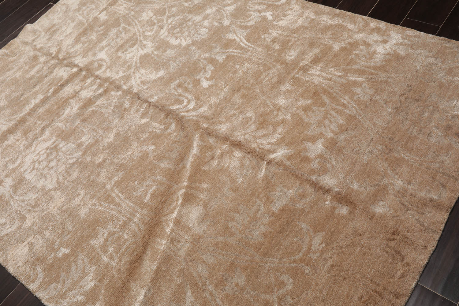 5x7 Beige, Camel, Gray Color Hand Knotted All-Over 100% Wool Traditional Oriental Rug