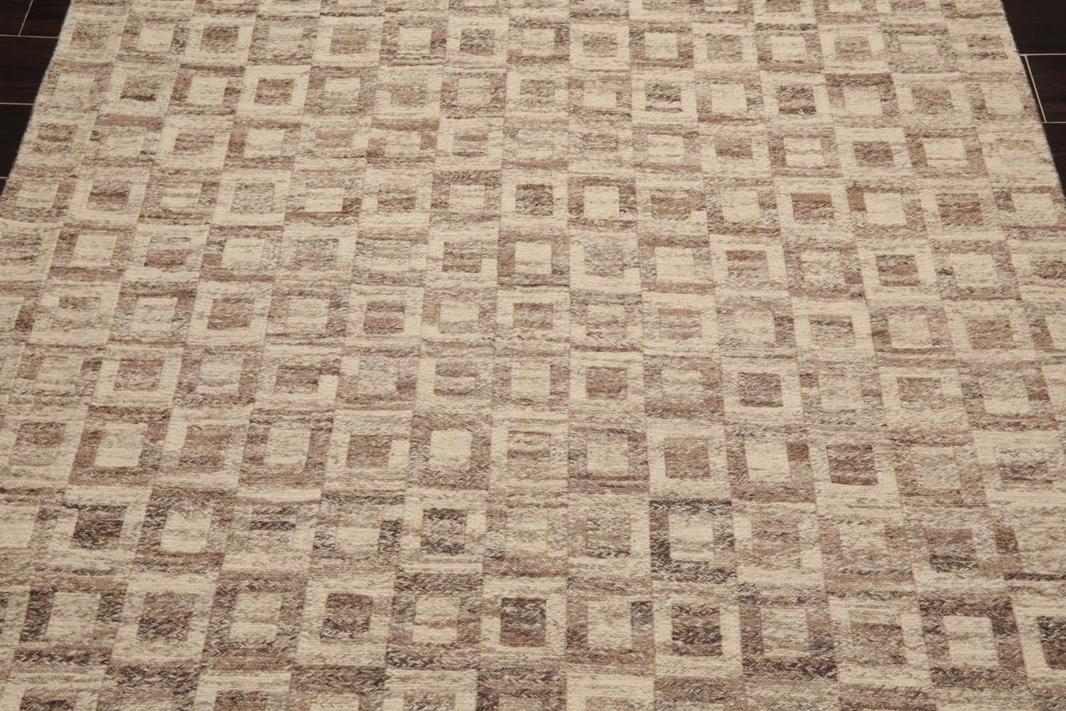 5x8 Beige, Brown, Color Hand Knotted All-Over 100% Wool Modern Oriental Rug