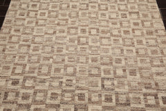 5x8 Beige, Brown, Color Hand Knotted All-Over 100% Wool Modern Oriental Rug