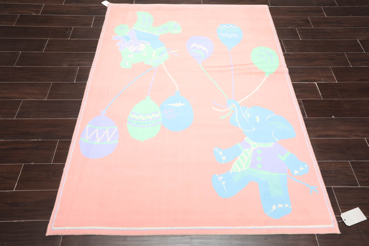 5x7 Coral, Green, Turquoise Color Machine Made All-Over 100% Wool Traditional Oriental Rug