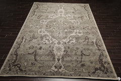 Mervela 5x8 Light Gray,Moss Hand Tufted Persian 100% Wool Traditional  Oriental Area Rug