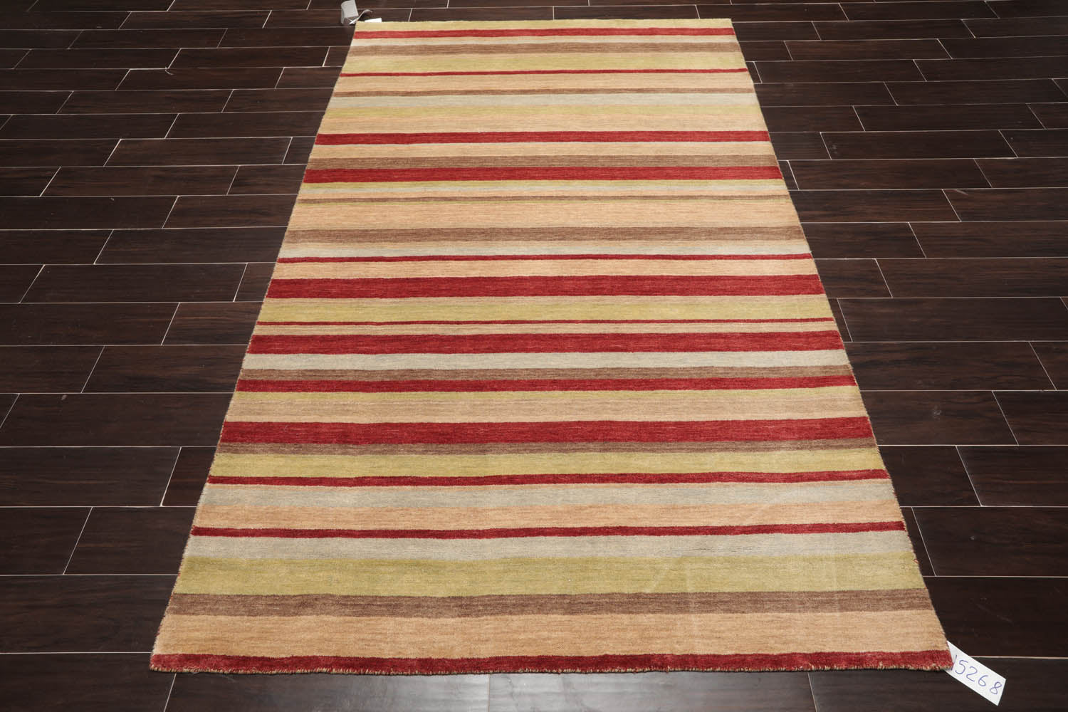 5x8 Multicolor, Brown, Gray Color Hand Knotted All-Over 100% Wool Modern Oriental Rug