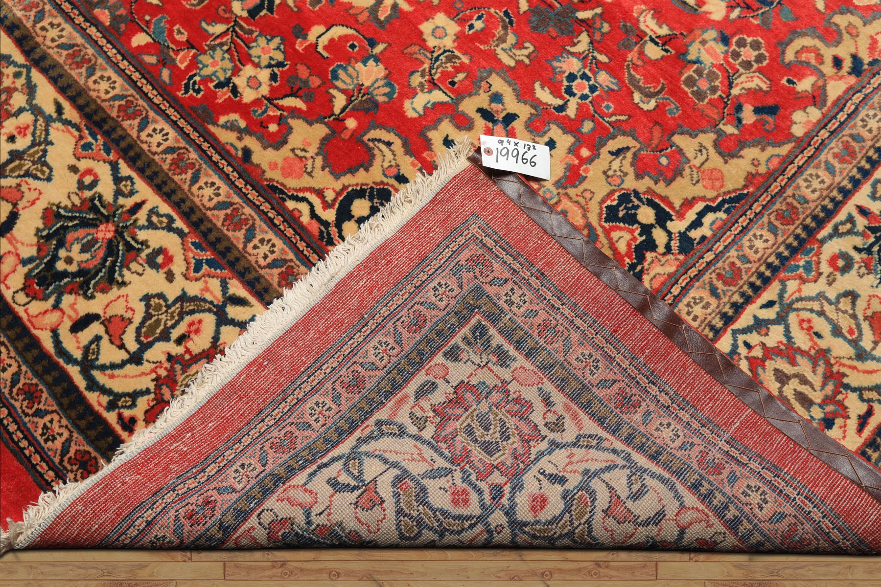 9x13 Rose, Ivory, Blush Color Hand Knotted Mahal Wool Traditional Oriental Rug