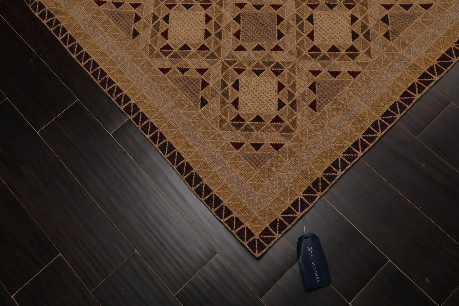 6x9 Tan, Brown, Chocolate Color Hand Knotted All-Over 100% Wool Traditional Oriental Rug