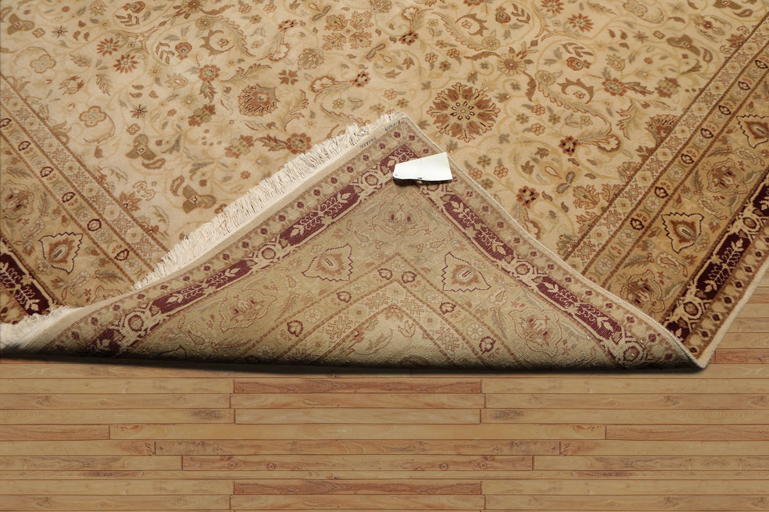 Palace Beige, Maroon, Tan Color Hand Knotted Floral 100% Wool Traditional-Persian/Oriental Oriental Rug