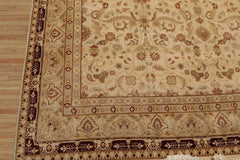 Palace Beige, Maroon, Tan Color Hand Knotted Floral 100% Wool Traditional-Persian/Oriental Oriental Rug