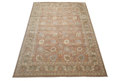 Multi Size Rust Ivory Aqua Color Machine Made Persian Polypropylene Traditional Oriental Rug