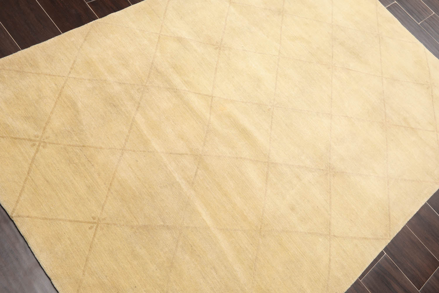 4x6 Pistacchio, Beige, Color Hand Knotted All-Over 100% Wool Modern Oriental Rug