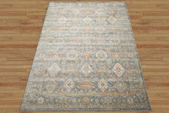 Multi Size Blue Ivory Taupe Color Machine Made Persian Polypropylene Traditional Oriental Rug