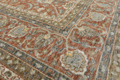 Multi Size Rust Ivory Aqua Color Machine Made Persian Polypropylene Traditional Oriental Rug