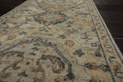 2x3 Gray, Beige, Brown Color Hand Knotted Distress Quality Oushak Wool Transitional Oriental Rug