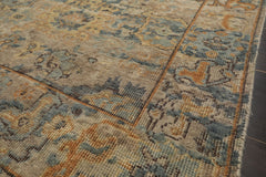 3x5 Beige, Taupe, Gold Color Hand Knotted Distress Quality Oushak Wool Transitional Oriental Rug