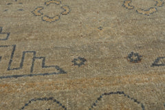 3x5 Beige, Gray, Slate Color Hand Knotted Afghan Oushak Wool Transitional Oriental Rug