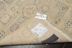 3x5 Beige, Gray, Slate Color Hand Knotted Afghan Oushak Wool Transitional Oriental Rug